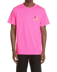 Loewe Anagram Ed Cotton Blend T Shirt In Fluorescent Pink At Nordstrom