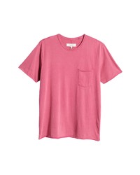 rag & bone Miles Cotton Pocket T Shirt In Deep Pink At Nordstrom