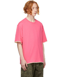 Ambush Pink Beige Cotton Jersey T Shirt