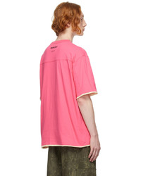 Ambush Pink Beige Cotton Jersey T Shirt