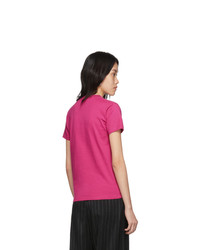 Balenciaga Pink Copyright Logo Fitted T Shirt