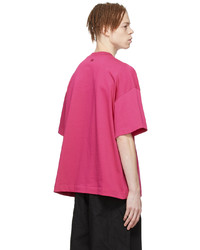 AMI Alexandre Mattiussi Pink Organic Cotton T Shirt