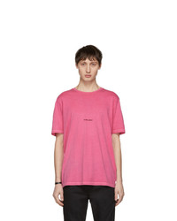 Saint Laurent Pink Rive Gauche Logo T Shirt