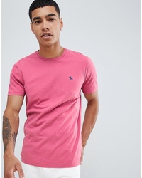 Abercrombie & Fitch Pop Icon Logo T Shirt In Bright Pink Malaga