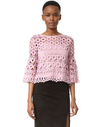 Hot Pink Crochet Blouse