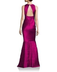Kay Unger Layered Cutout Mermaid Gown
