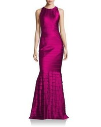 Kay Unger Layered Cutout Mermaid Gown
