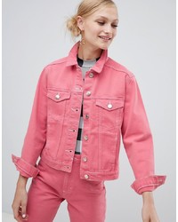 Monki Denim Jacket In Pink
