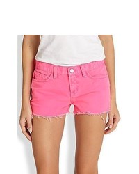 shorts, light pink shorts, pink, light pink, cut off shorts, high waisted  shorts, summer, pastel short, t-shirt, blouse - Wheretoget