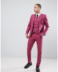 ASOS DESIGN Skinny Suit Trousers In Berry Pink