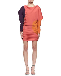 Tom Ford Colorblock Blouson Fitted Minidress