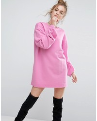 Asos Oversized Sweat Dress With Long Sleeves