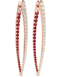 Melissa Kaye Cristina Xl 18 Karat Gold Ruby And Diamond Earrings