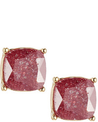 Lydell NYC Cushion Cut Cz Speckle Stud Earrings Pink