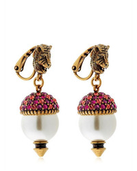 Gucci Faux Pearls Crystal Earrings