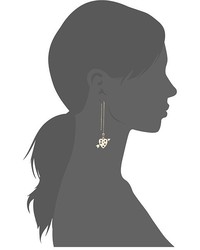 Betsey Johnson Fuchsia And Gold Heart Non Matching Earrings Earring