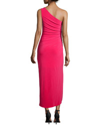 Laundry by Shelli Segal One Shoulder Embellished Gown Coral Rage