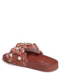 Jeffrey Campbell Jova Flower Embellished Slide Sandal