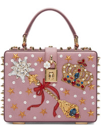 Dolce & Gabbana Pink Embellished Box Bag