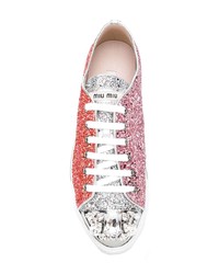 Miu Miu Glittered Captoe Sneakers