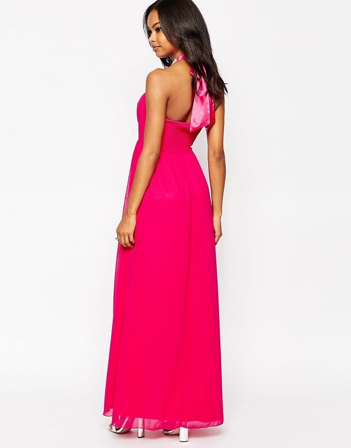 Little Mistress Maxi Dress With Embellished Yoke, $62 | Asos | Lookastic