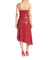 Diane von Furstenberg Brenndah Asymmetrical Embellished Dress