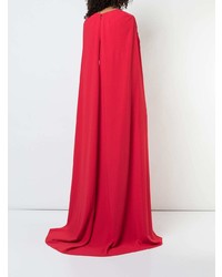 Marchesa Notte Embroidered Cape Effect Gown