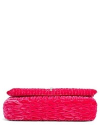 Miu Miu Velluto Crystal Embellished Crossbody Clutch Pink