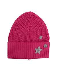Hot Pink Embroidered Beanie