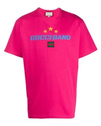 Gucci Band Print T Shirt
