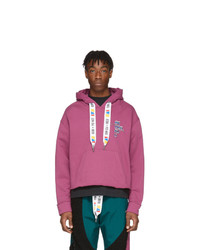 Hot Pink Embroidered Hoodie