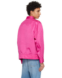 Valentino Pink Embroidered Bomber Jacket