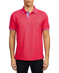 Hot Pink Embroidered Polo