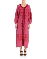 Figue Long Silk Tula Dress