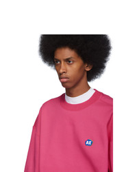 Ader Error Pink Stone Logo Sweatshirt
