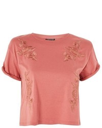 Topshop Embroidered T Shirt