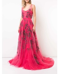 Carolina Herrera Embroidered Tulle Gown
