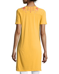 Johnny Was Jwla For Sonya Side Slit Embroidered Cotton Tunic
