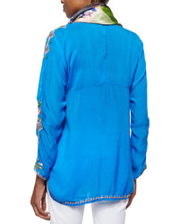 Johnny Was Vanessa Georgette Embroidered Tunic Petite