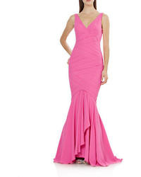 JS Collections Banded Mermaid Hem Gown