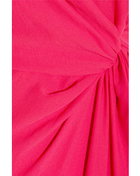 Halston Heritage Asymmetric Knotted Chiffon Gown