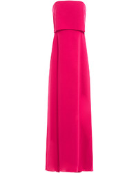 Halston Heritage Strapless Gown With Layered Bodice