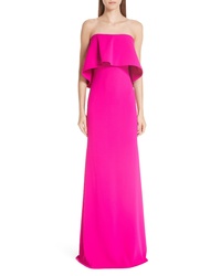 Badgley Mischka Collection Less Popover Column Gown