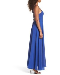 LuLu*s Lulus Strappy To Be Here Lace Up Back Gown