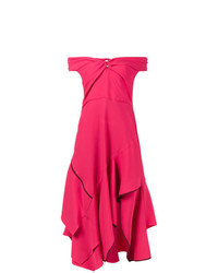 Peter Pilotto Pink Sweetheart Cold Shoulder Dress