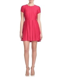 1 STATE 1state Textured Dot Fit Flare Dress