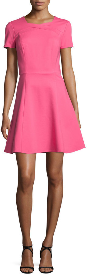Amalya Mini Dress - Tiered Tulle Fit and Flare Dress in Hot Pink | Showpo