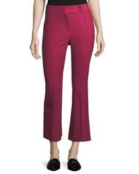 Veronica Beard Vaughn Mid Rise Seamed Cropped Flare Pants