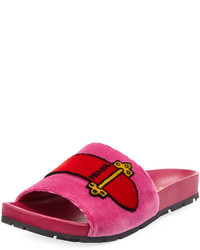 Prada Velvet Slide Sandal