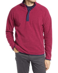 Hot Pink Fleece Mock-Neck Sweater